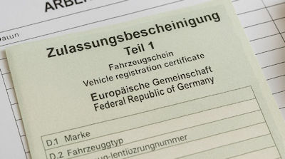Zulassungsbescheinigung Fahrzeugschein
