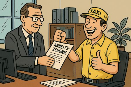 Taxi Arbeitszeugnis (Comic)