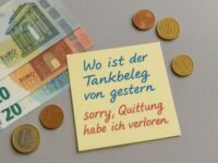 Eigenbeleg Quittung verloren & Cash