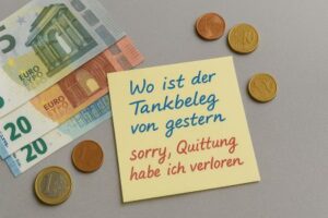 Eigenbeleg Quittung verloren & Cash